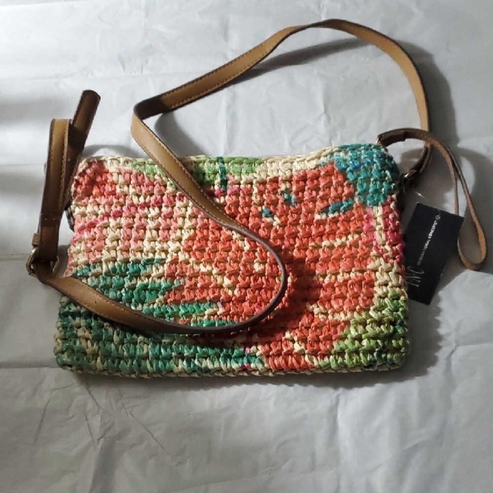 INC International Concepts Multicolor Woven Clutch